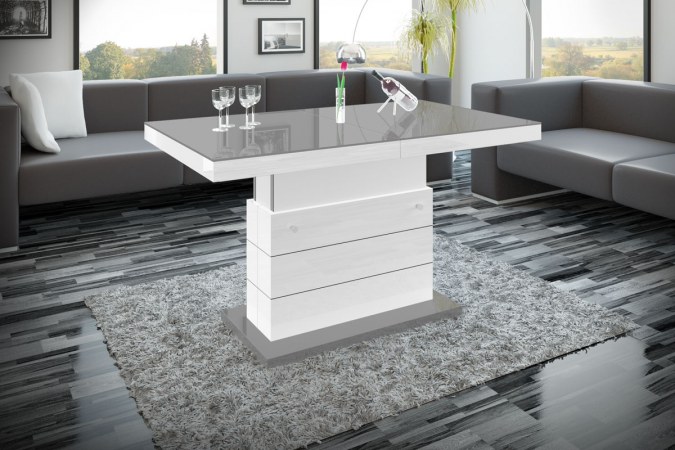 MATERA LUX coffee table (high gloss/super matt/wood-like decor)